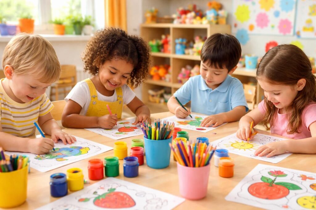Coloriage d&rsquo;une crèche : astuces pour favoriser l&rsquo;apprentissage des couleurs