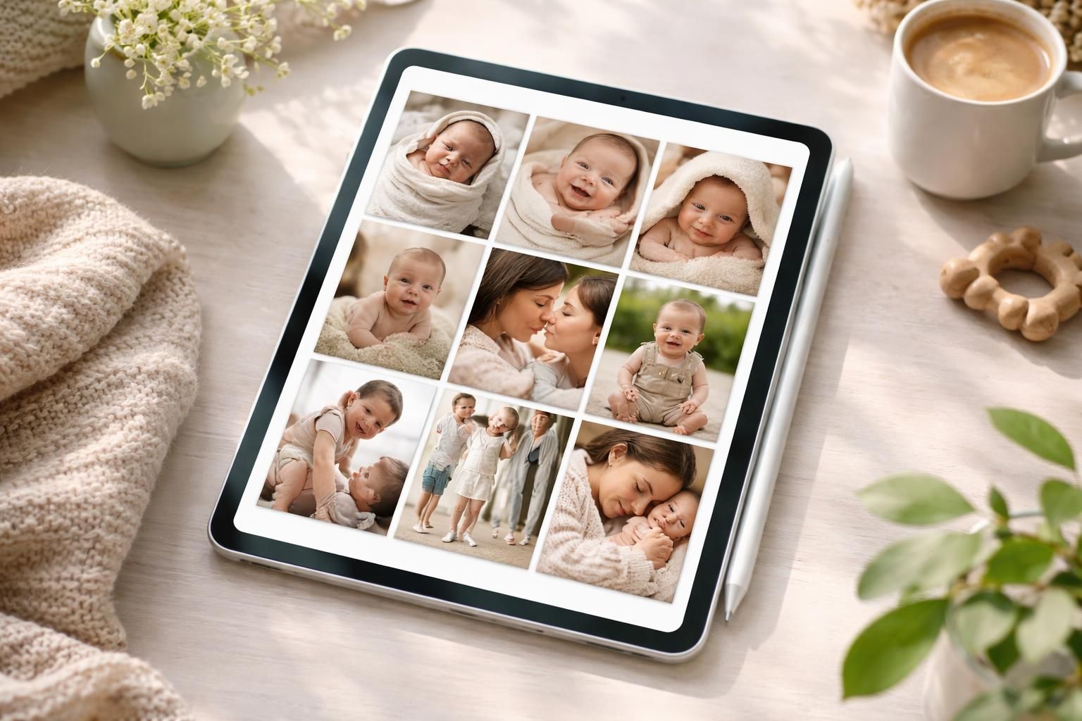 créez un magnifique album photo de la première année de votre bébé directement sur votre ipad air, pour revivre chaque moment précieux en images.