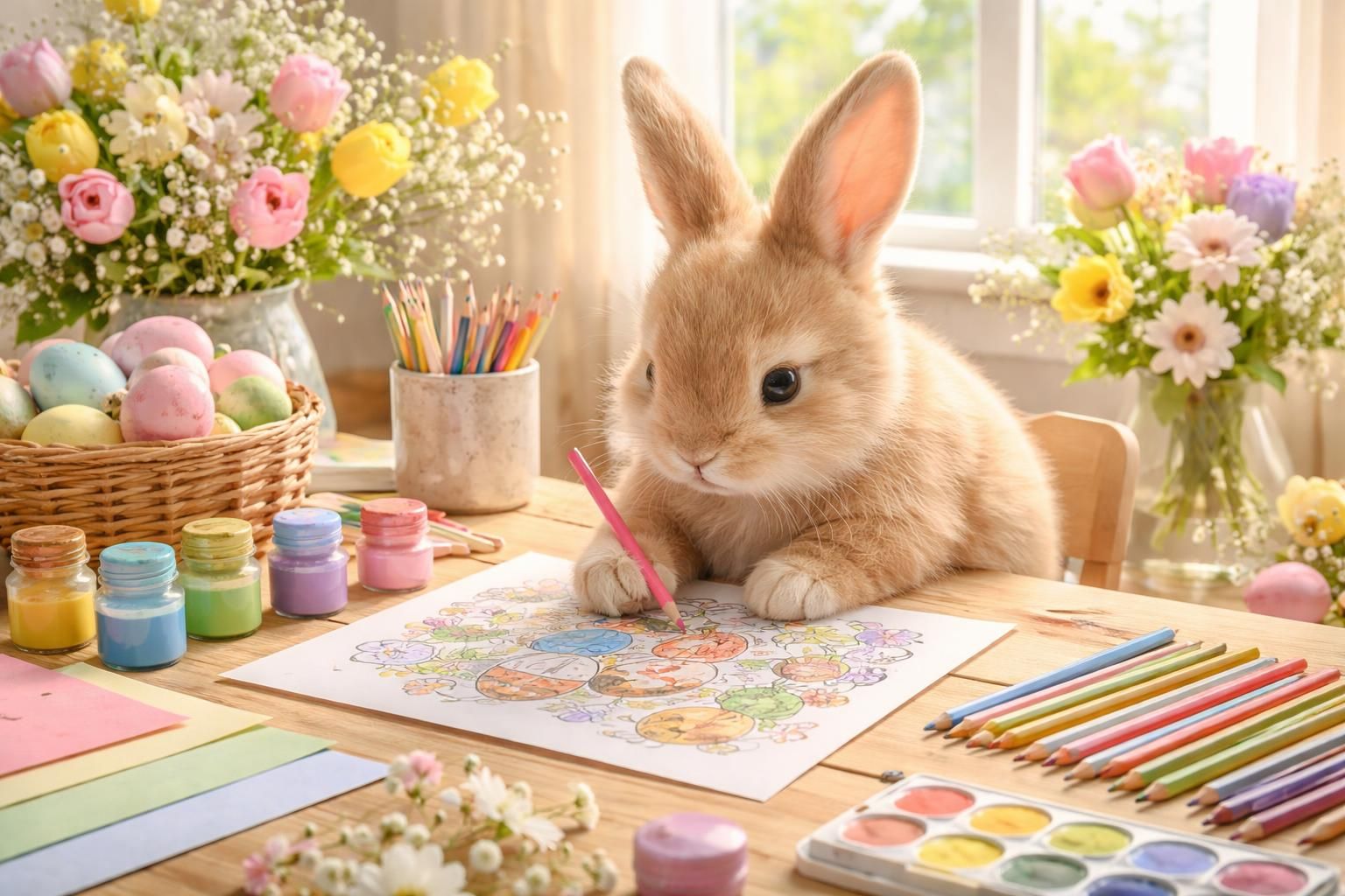 découvrez des astuces simples et créatives pour aménager un coin artistique avec un lapin de pâques en coloriage, idéal pour stimuler l'imagination des enfants.