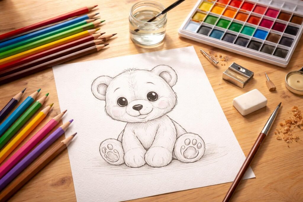Les outils indispensables pour un coloriage d&rsquo;un ourson parfait