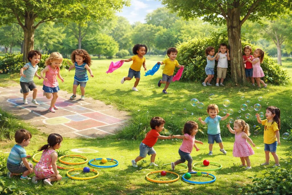 5 petits jeux d&rsquo;animation pour les 3-5 ans à faire en extérieur