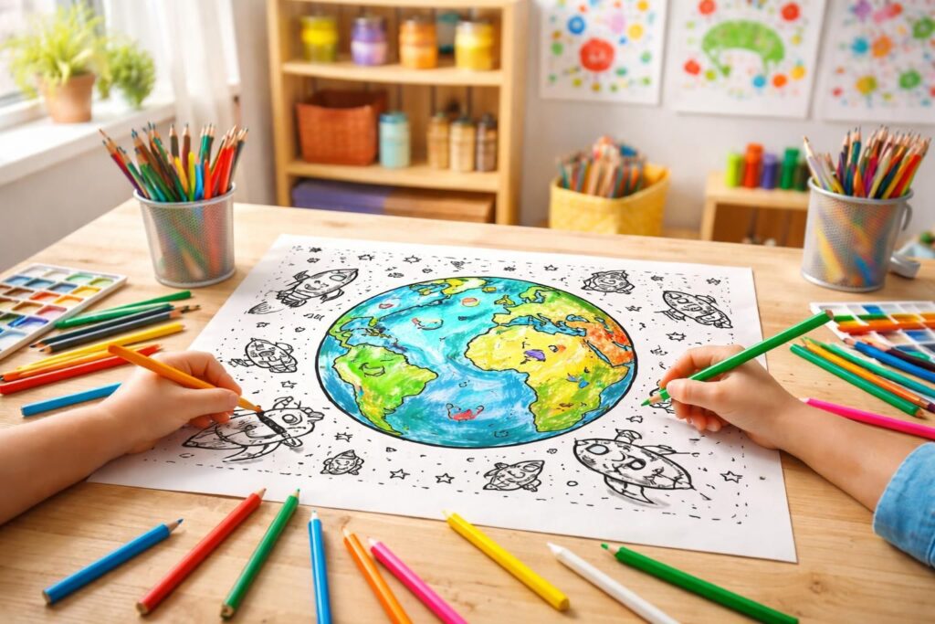 Pourquoi une planète à colorier est le cadeau parfait pour les petits artistes