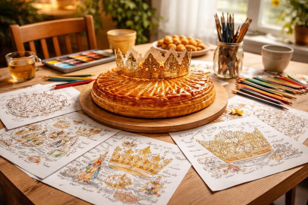 Coloriage de la galette des rois : alliez art et culture avec ces activités